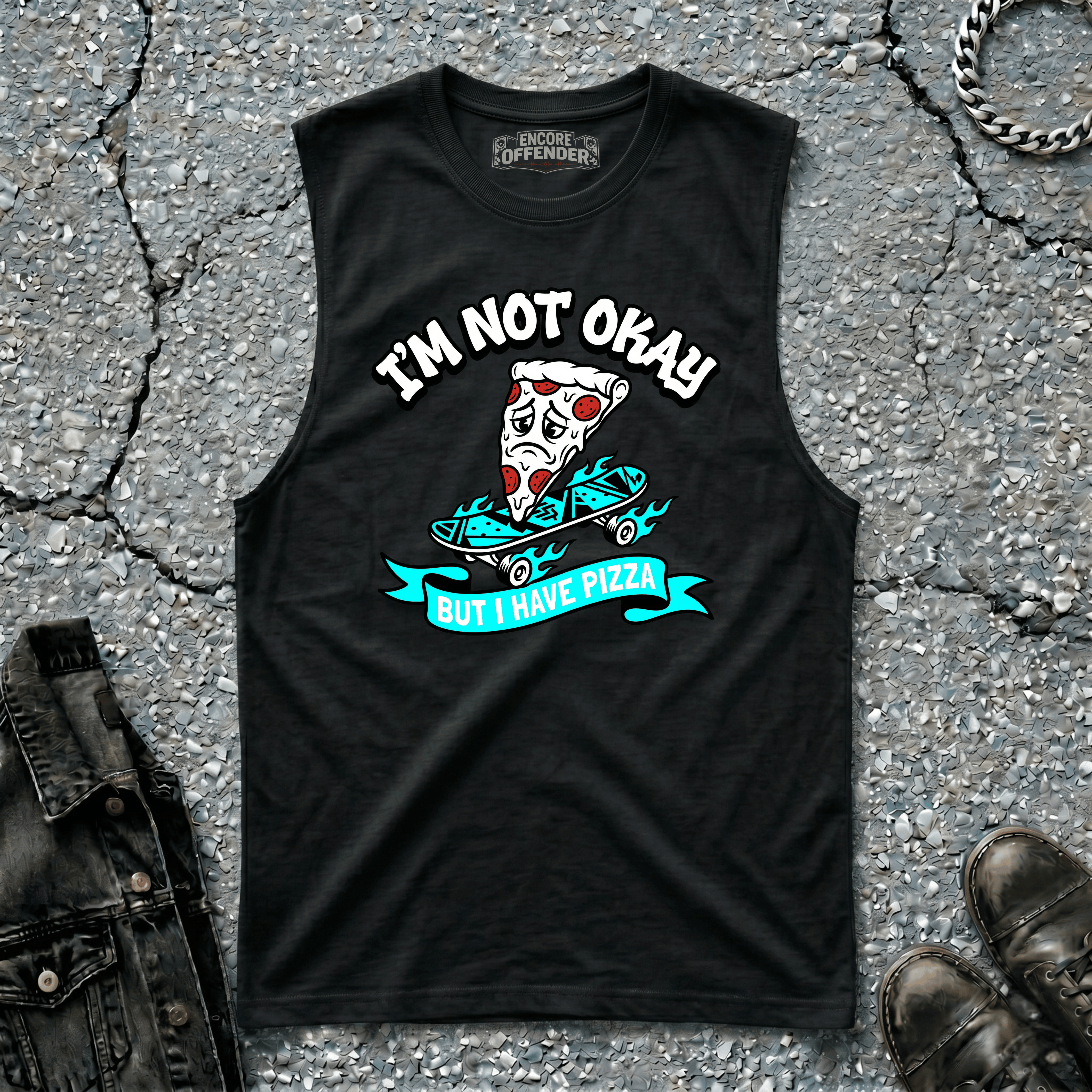 Not Okay, But Pizza | Sleeveless