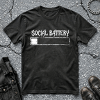 Social Battery - White | T-Shirt