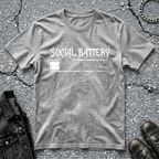 Social Battery - White | T-Shirt