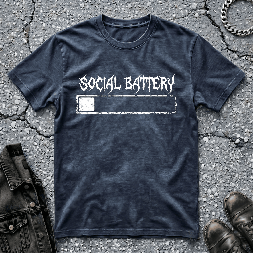 Social Battery - White | T-Shirt