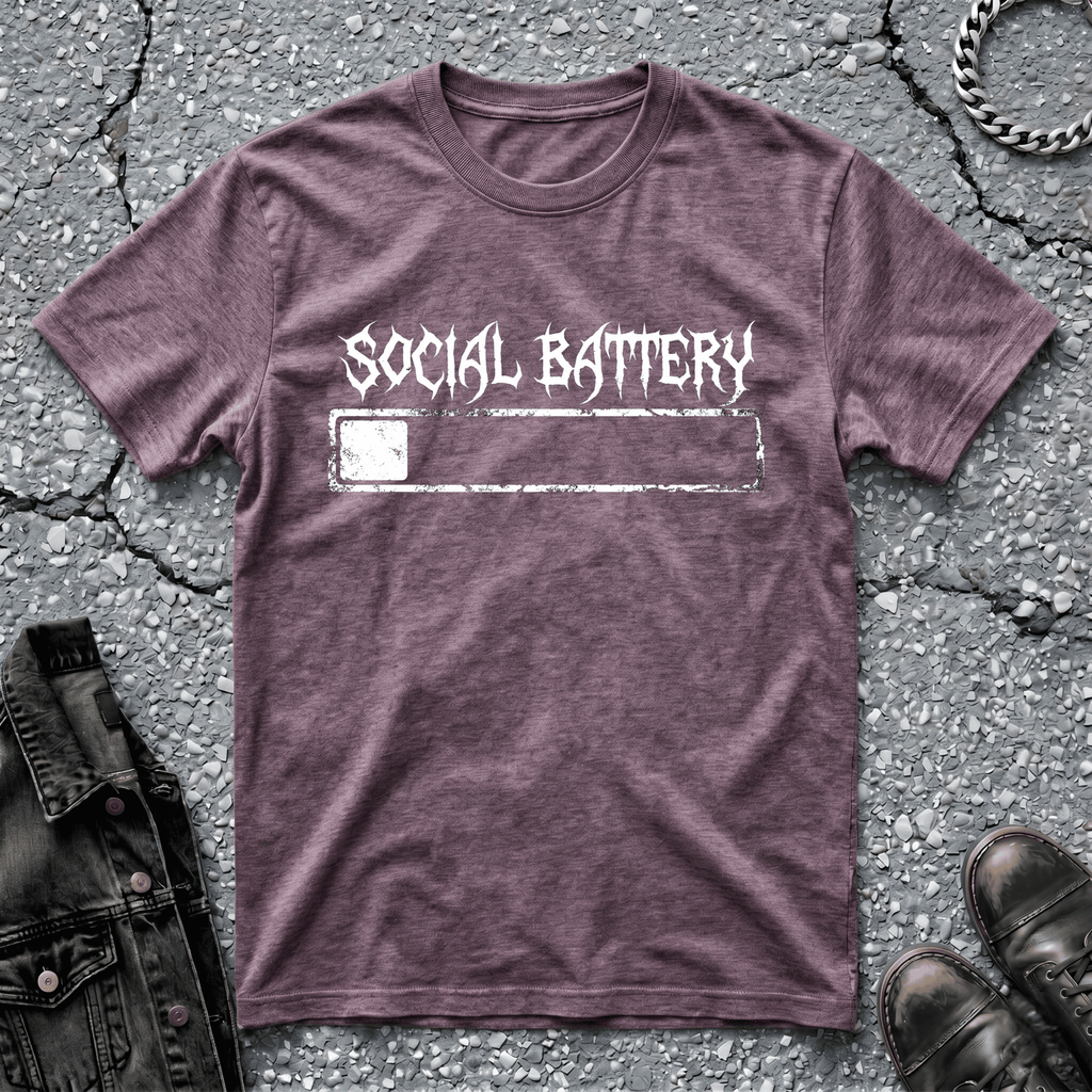 Social Battery - White | T-Shirt
