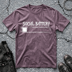 Social Battery - White | T-Shirt
