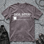 Social Battery - White | T-Shirt
